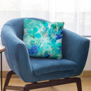 Blue Flowers Throw Pillow By Andrea Haase
