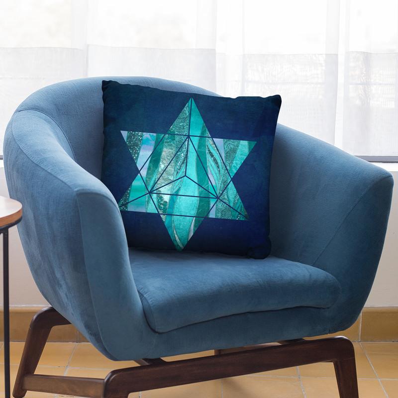 Blue Glamour I Throw Pillow By Andrea Haase
