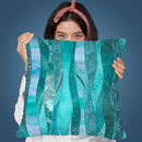 Blue Glamour Throw Pillow By Andrea Haase