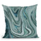 Blue Green Marble Throw Pillow By Andrea Haase