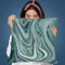 Blue Green Marble Throw Pillow By Andrea Haase
