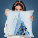Blue Icebergs Base Big Throw Pillow By Andrea Haase