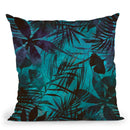 Blue Jungle Throw Pillow By Andrea Haase