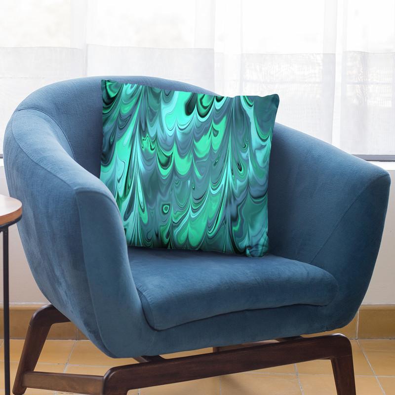 Blue Marble Throw Pillow By Andrea Haase