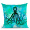 Blue Octopus Throw Pillow By Andrea Haase