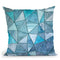 Blue Stained Glass Triangle Throw Pillow By Andrea Haase