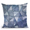 Blue Stained Glass Throw Pillow By Andrea Haase