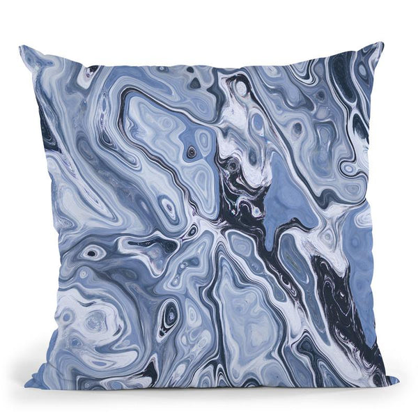 Blue Swirl Throw Pillow By Andrea Haase