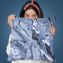 Blue Swirl Throw Pillow By Andrea Haase
