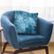 Blue Tropical Palm Leaves Throw Pillow By Andrea Haase