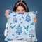 Blue Vintage Bird Cage I Throw Pillow By Andrea Haase