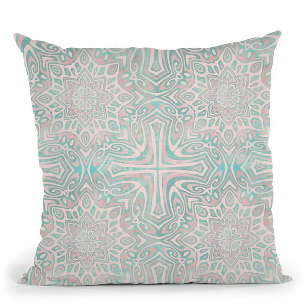 Blue Yellow Oriental Throw Pillow By Andrea Haase