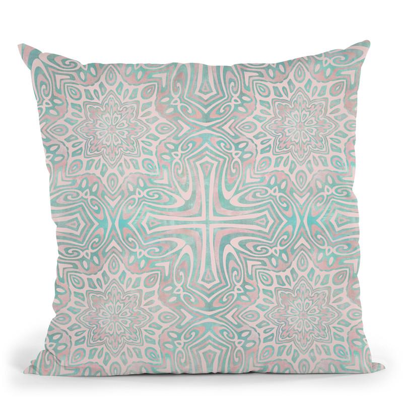 Blue Yellow Oriental Throw Pillow By Andrea Haase