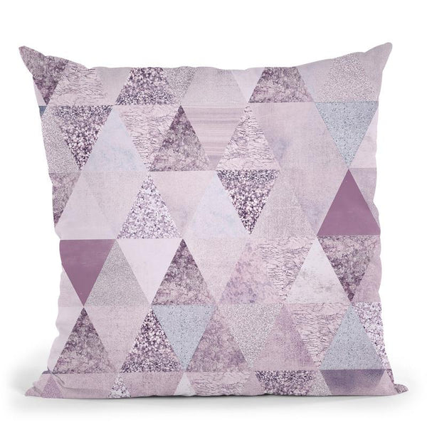 Blush Triangles Throw Pillow By Andrea Haase
