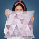 Blush Triangles Throw Pillow By Andrea Haase