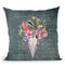 Boho Skull Throw Pillow By Andrea Haase