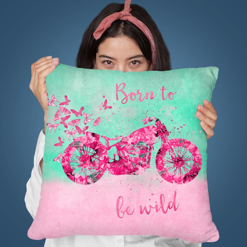 Born To Be Wild Throw Pillow By Andrea Haase