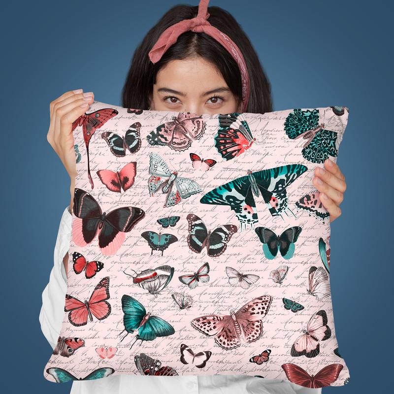 Butterfly Seamless I Throw Pillow By Andrea Haase
