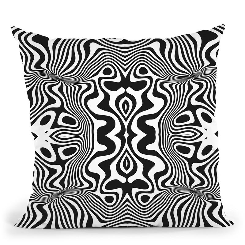 Black And White Swirl Throw Pillow By Andrea Haase