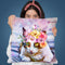 Cat Flower Headband Throw Pillow By Andrea Haase