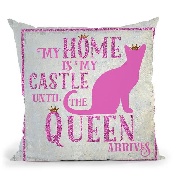 Cat Queen Throw Pillow By Andrea Haase