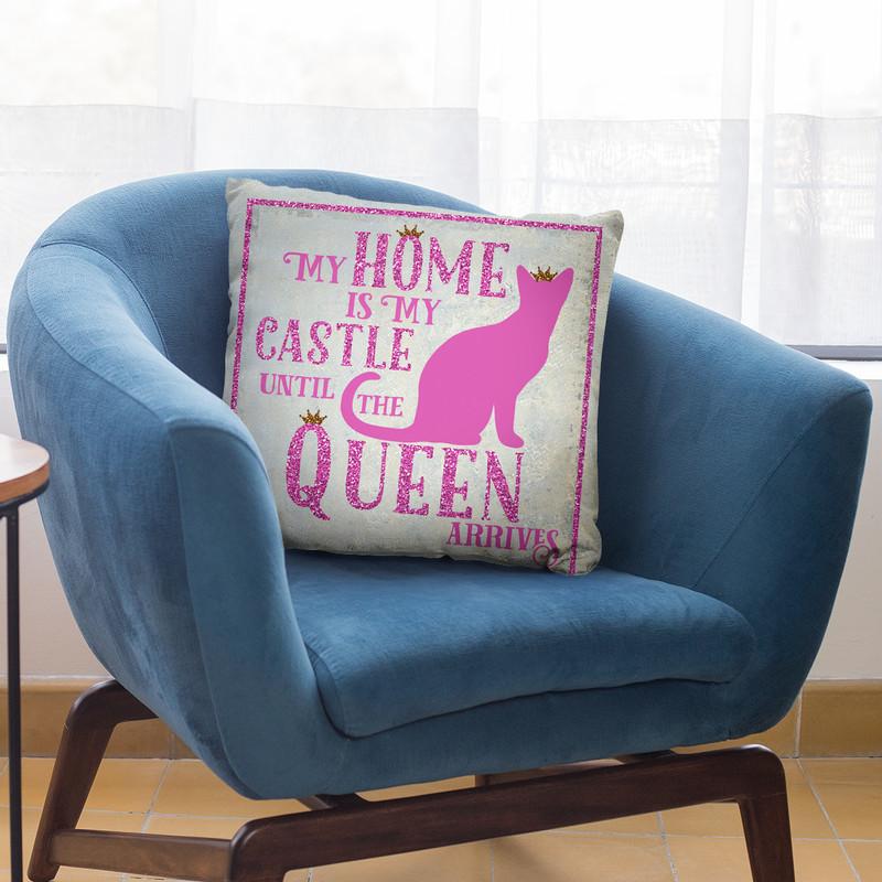 Cat Queen Throw Pillow By Andrea Haase