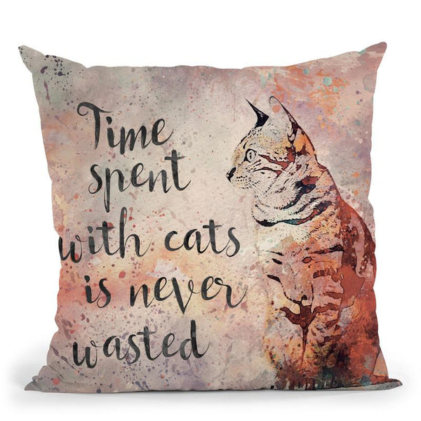 Cats Quote Throw Pillow By Andrea Haase