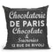 Chalkboard Chocolaterie Square Throw Pillow By Andrea Haase