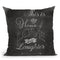 Chalkboard Home Laughter Throw Pillow By Andrea Haase