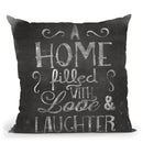 Chalkboard Home Throw Pillow By Andrea Haase