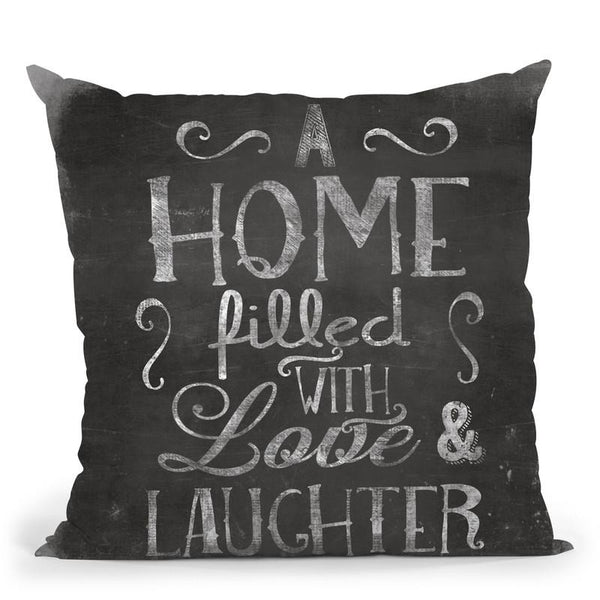Chalkboard Home Throw Pillow By Andrea Haase