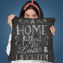 Chalkboard Home Throw Pillow By Andrea Haase