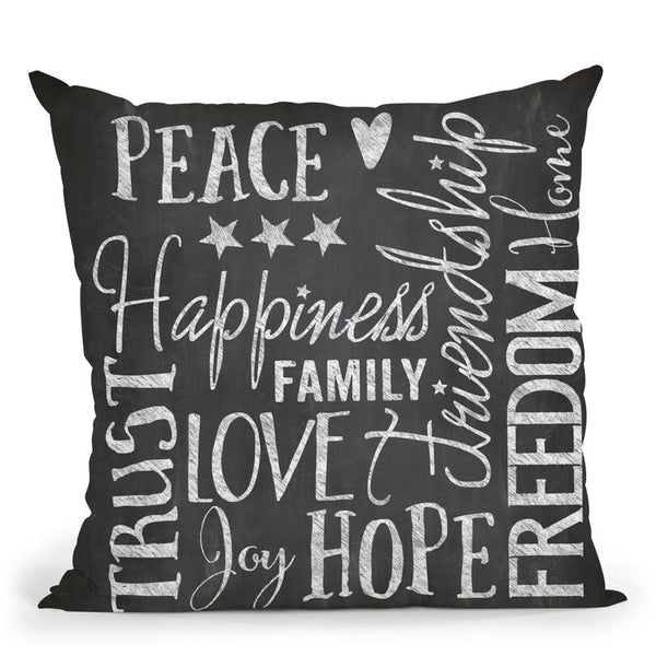 Chalkboard Inspiration Throw Pillow By Andrea Haase