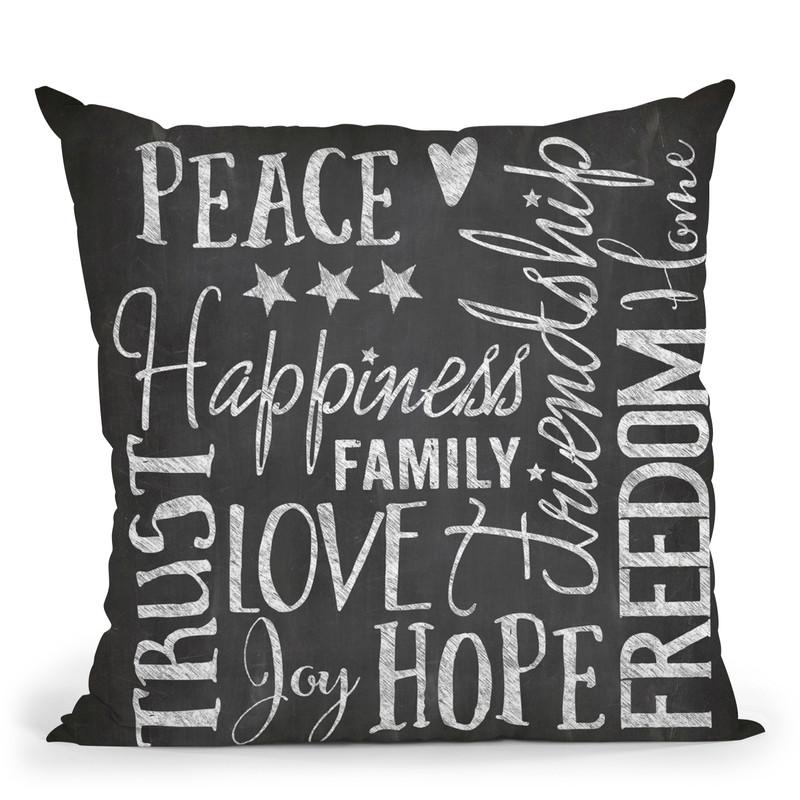 Chalkboard Inspiration Throw Pillow By Andrea Haase