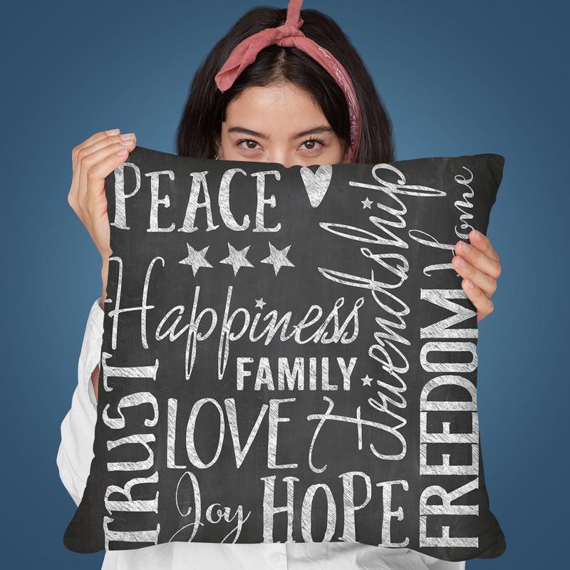 Chalkboard Inspiration Throw Pillow By Andrea Haase