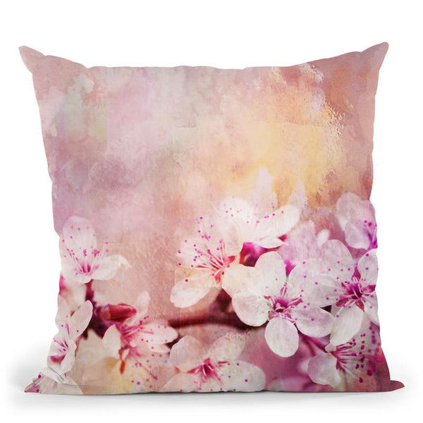 Cherry Blossom Throw Pillow By Andrea Haase