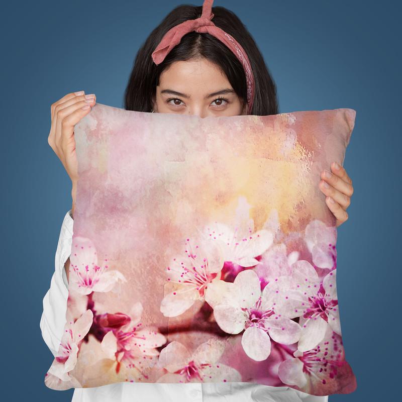 Cherry Blossom Throw Pillow By Andrea Haase