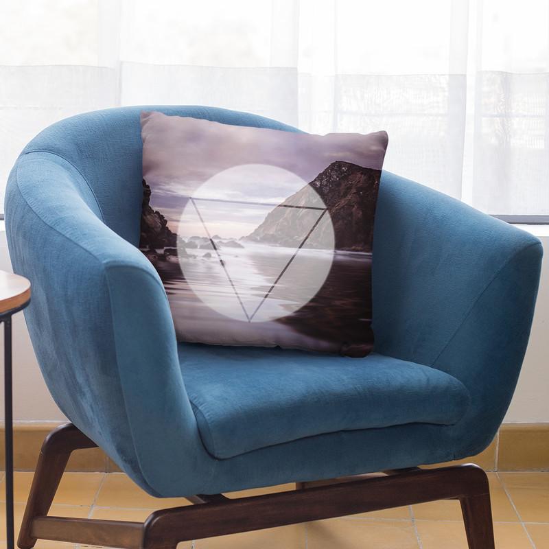 Cliff Water Circle Throw Pillow By Andrea Haase