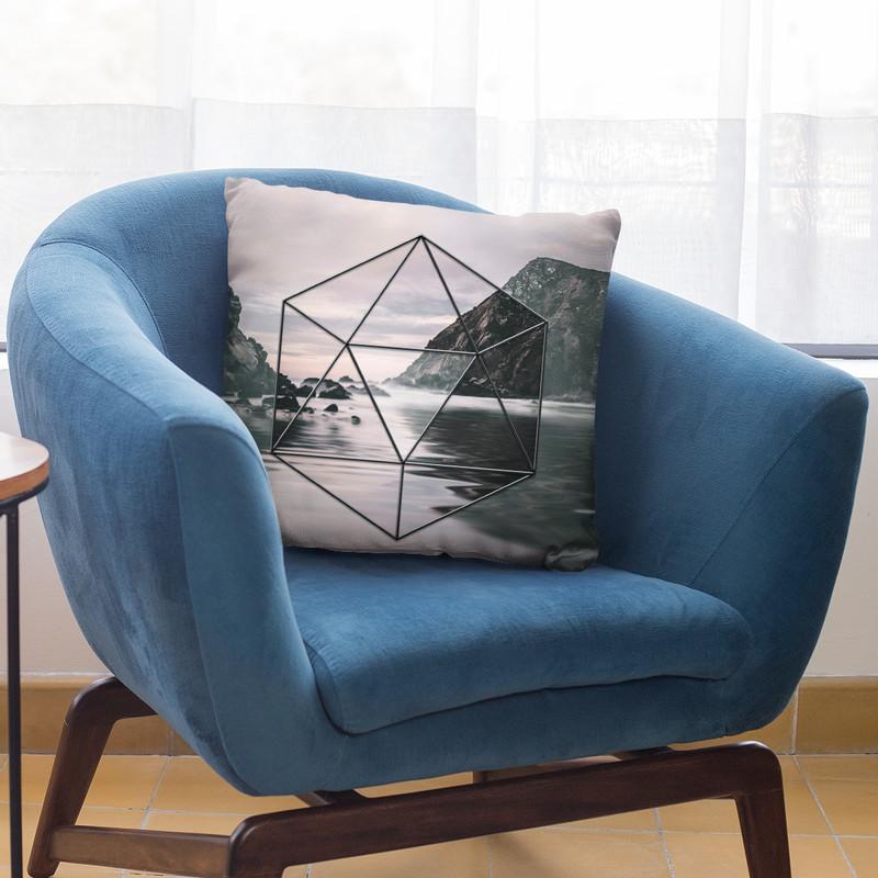 Cliff Water Geometric Throw Pillow By Andrea Haase