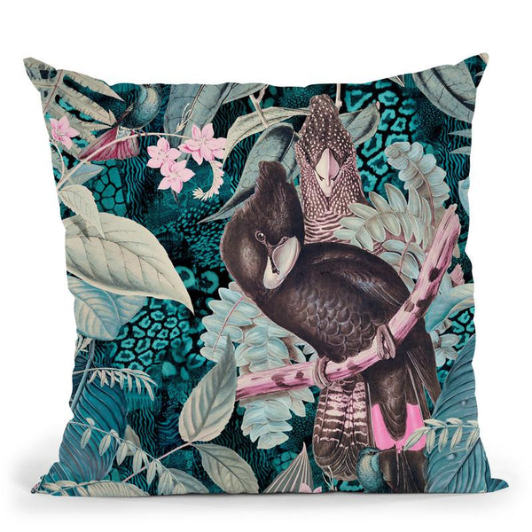 Cockatoos Jungle Joy Ii Throw Pillow By Andrea Haase