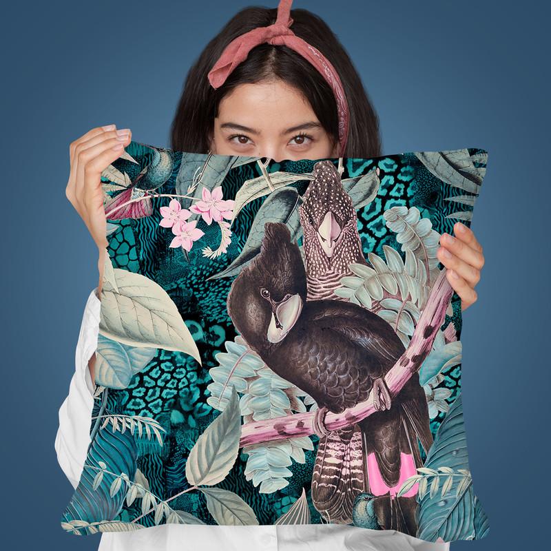 Cockatoos Jungle Joy Ii Throw Pillow By Andrea Haase