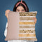 Coffee Gold Stripes Throw Pillow By Andrea Haase