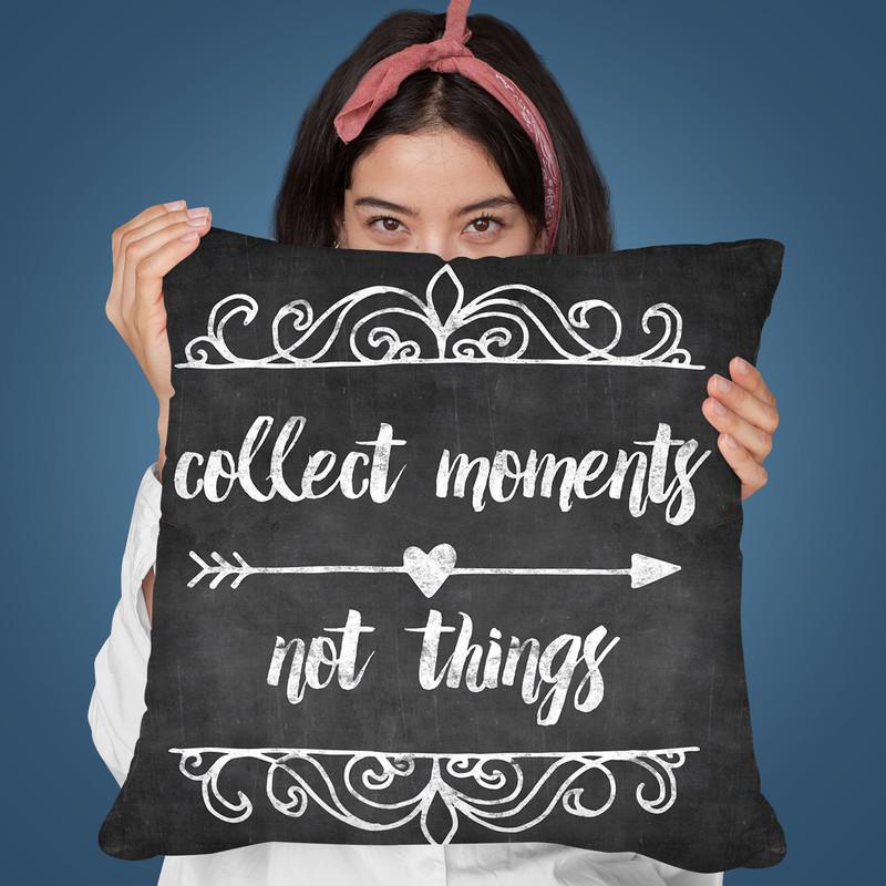 Collect Moments Chalk Throw Pillow By Andrea Haase