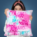 Color Obsession Throw Pillow By Andrea Haase