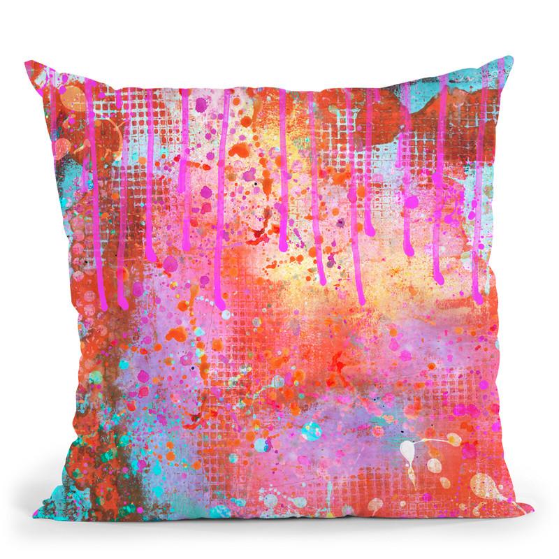 Color Splash Throw Pillow By Andrea Haase