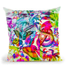 Colorful Jungle Art Throw Pillow By Andrea Haase
