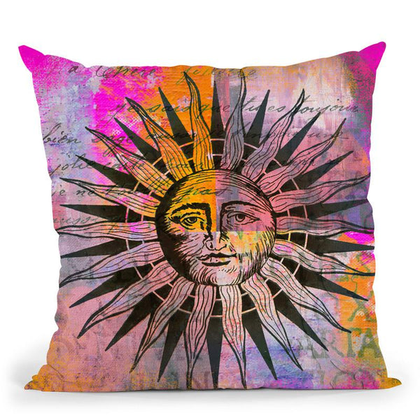 Colorful Sun Throw Pillow By Andrea Haase