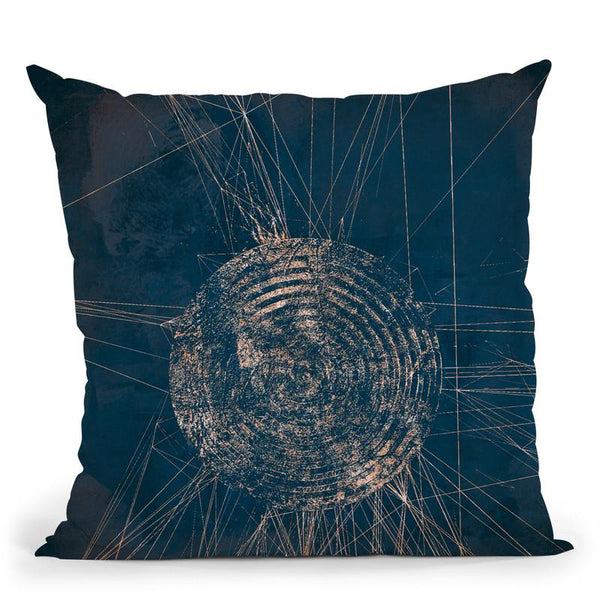 Copper Blue I Throw Pillow By Andrea Haase