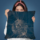 Copper Blue I Throw Pillow By Andrea Haase