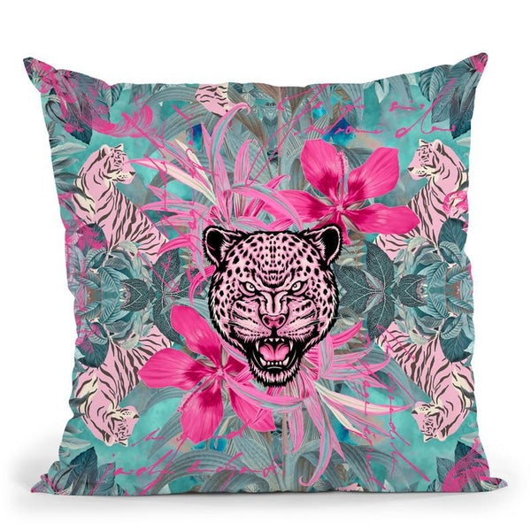 Crazy Tiger Throw Pillow By Andrea Haase